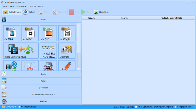 Format Factory – A versatile video and audio converter