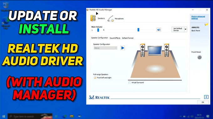 Audio Driver – Realtek HD Audio Driver for Windows